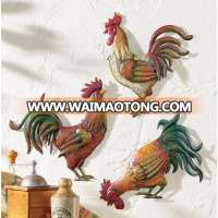 Metal Country Rooster Wall Art Trio Wall Hanging Decor