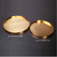 Golden metal chocolate luxury tray for hotel