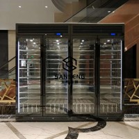 Modern wine display cabinet bar metal design