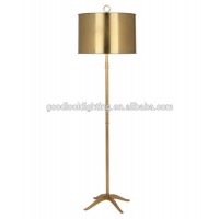 (C)UL& ETL listed Modern antique brass finish and metal lamp shade hotel metal floor lamp