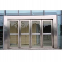 High quality entrance stainless steel gold mirror glass door frame