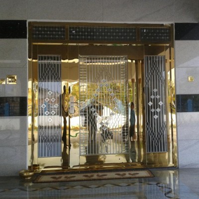 High quality stainless steel exterior sliding glass metal door