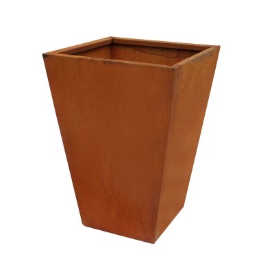 Cheap outdoor garden corten steel flower vase planter