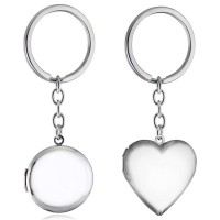 Custom Blank Personalized Shape Valentine's Day Gifts Heart Metal Keychain with Key ring